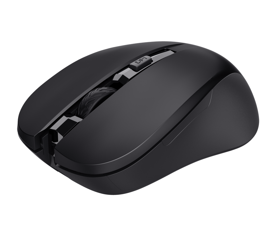 Mydo Silent Click Wireless Mouse - black-Visual