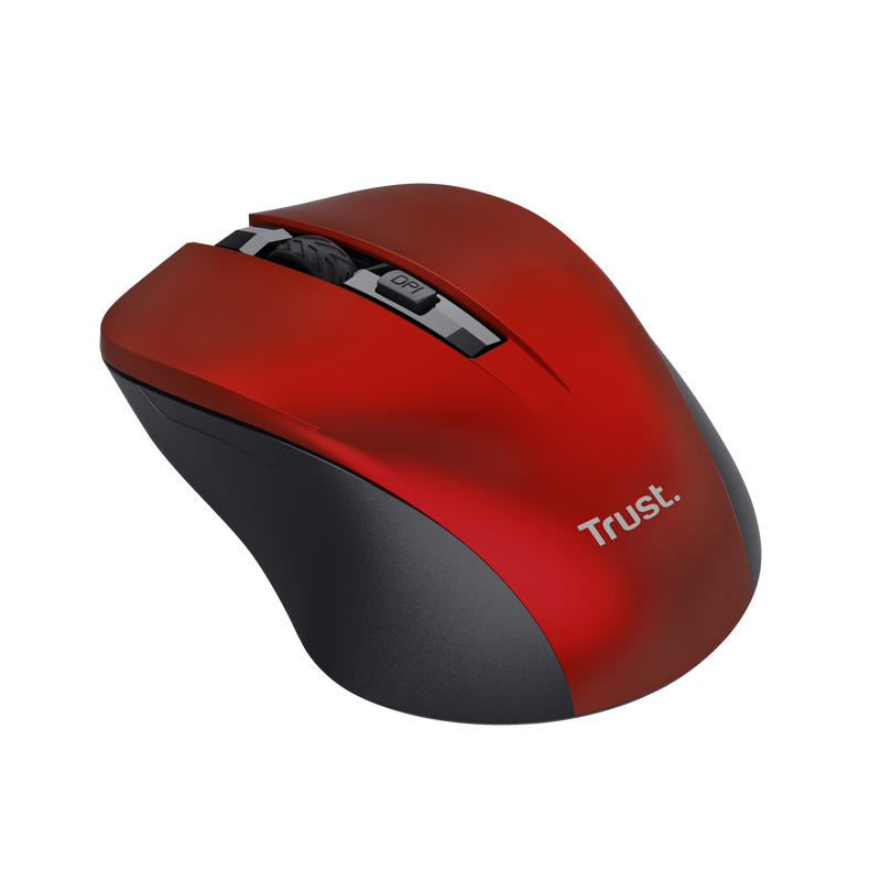 Mydo Silent Click Wireless Mouse - red-Visual