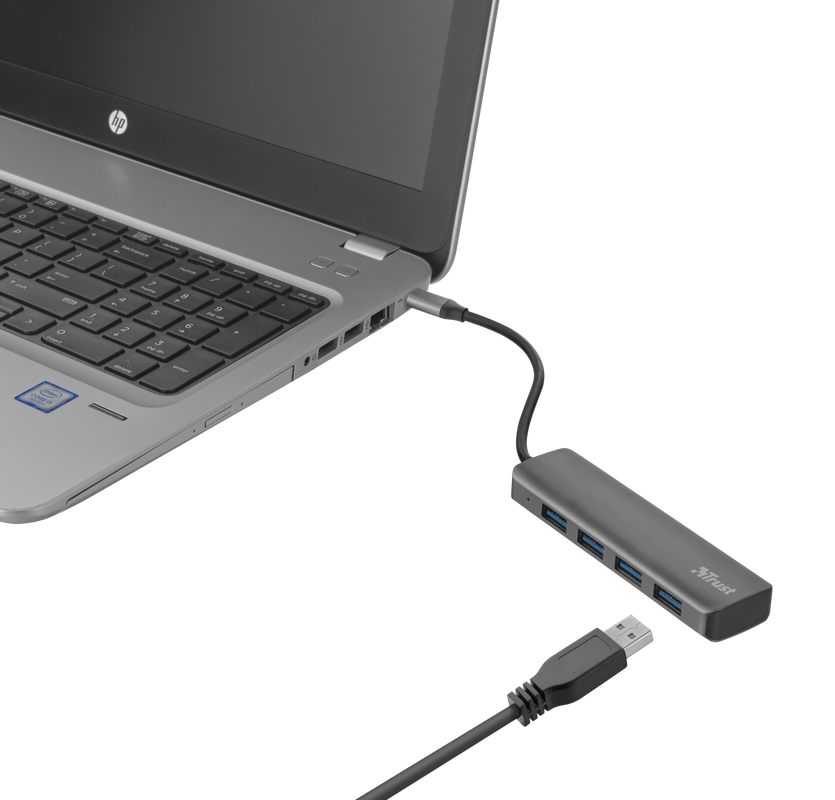 Halyx Aluminium USB-C to 4-Port USB-A 3.2 Hub-Visual