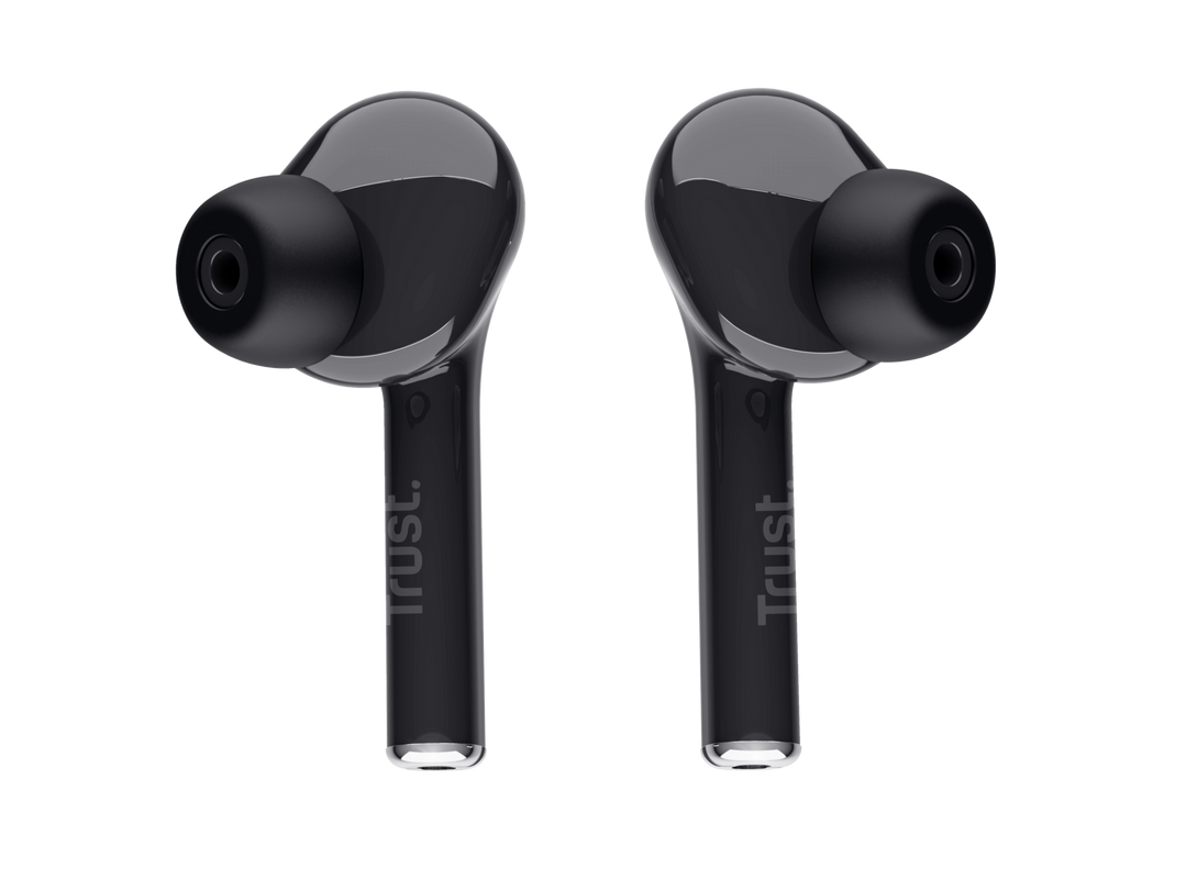 Nika Touch Bluetooth Wireless Earphones - black-Top