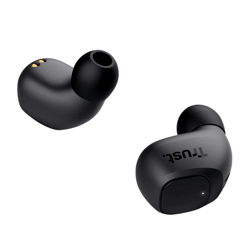 Nika Compact Bluetooth Wireless Earphones - black-Visual