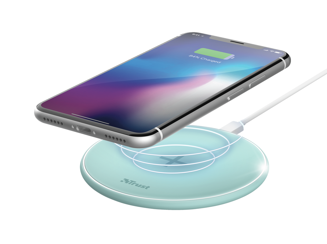 Qylo Fast Wireless Charging Pad 7.5/10W - turquoise-Visual