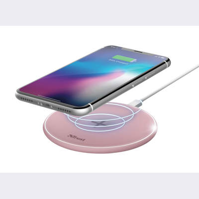 Qylo Fast Wireless Charging Pad 7.5/10W - pink-Visual