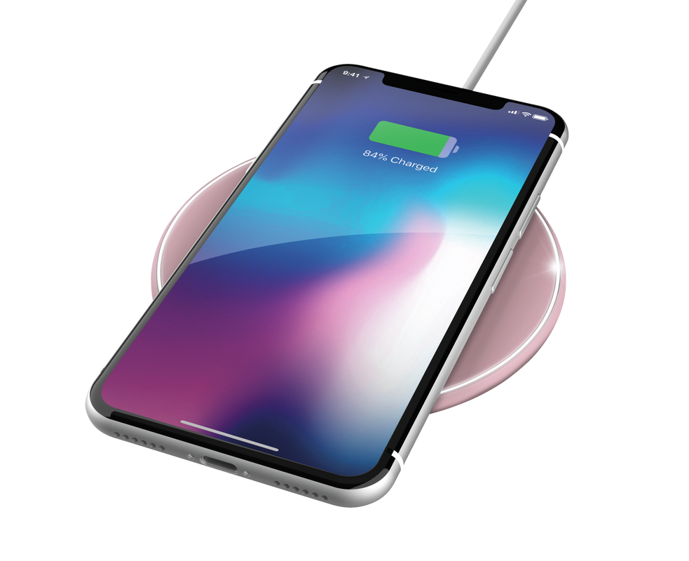 Qylo Fast Wireless Charging Pad 7.5/10W - pink-Visual