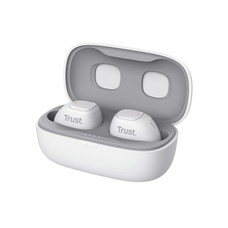 Nika Compact Bluetooth Wireless Earphones - white-Visual