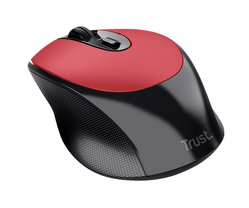 Zaya Rechargeable Wireless Mouse - red-Visual