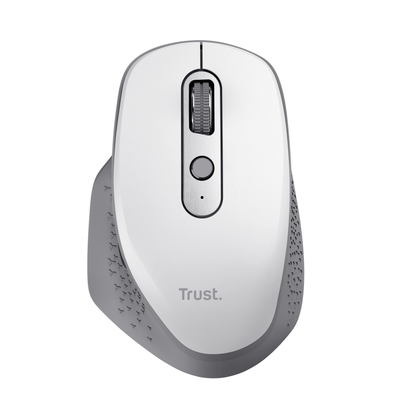 Ozaa Rechargeable Wireless Mouse - white-Top