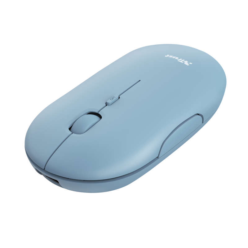 Puck Rechargeable Bluetooth Wireless Mouse - blue-Visual