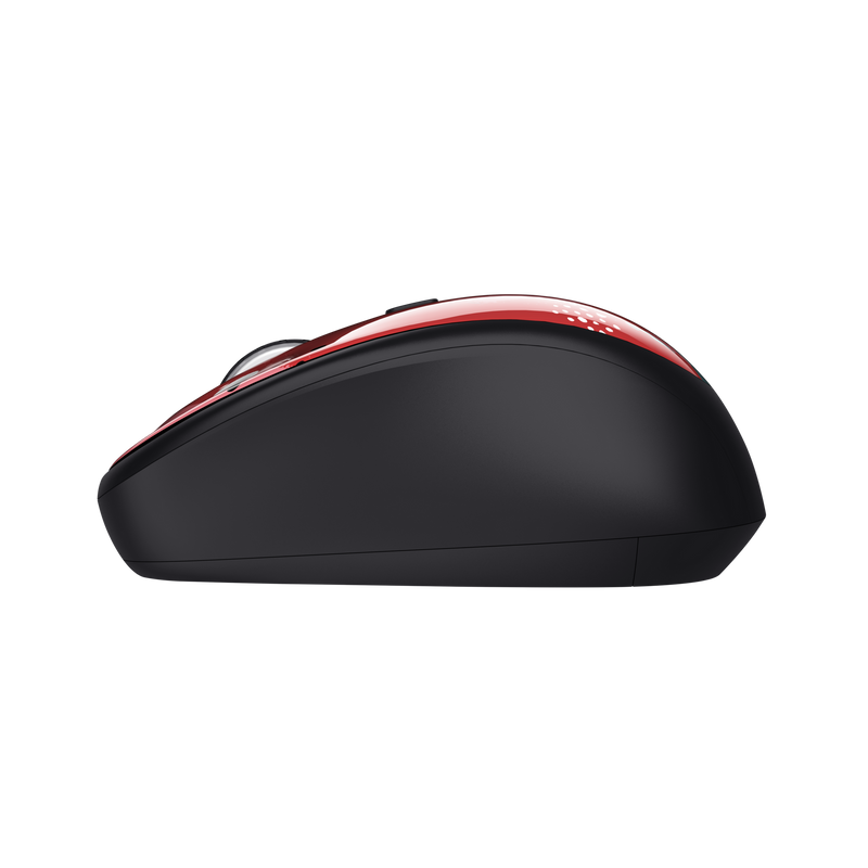 Yvi Wireless Mouse - red brush-Side