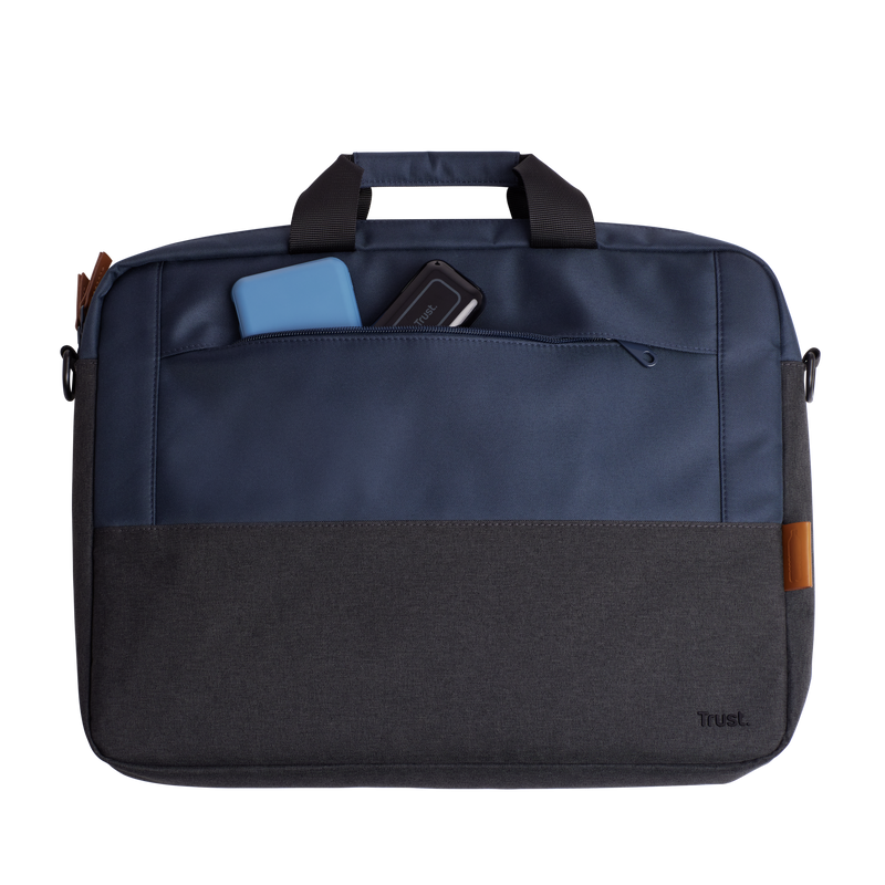 Lisboa 16" laptop carry bag  -  Blue  -Front