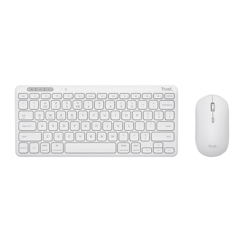 Lyra Wireless Keyboard & Mouse Set - white-Top