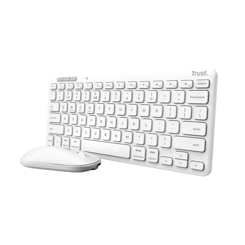 Lyra Wireless Keyboard & Mouse Set - white-Visual