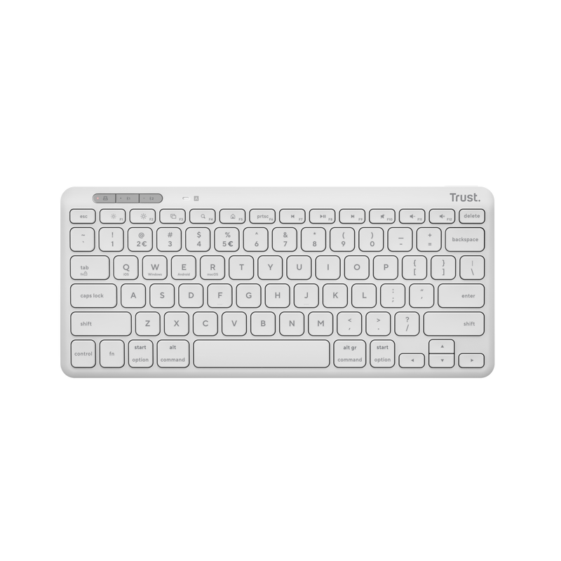 Lyra Compact Wireless Keyboard - White-Top