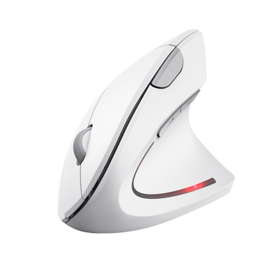 Verto Ergonomic Wireless Mouse - White-Visual