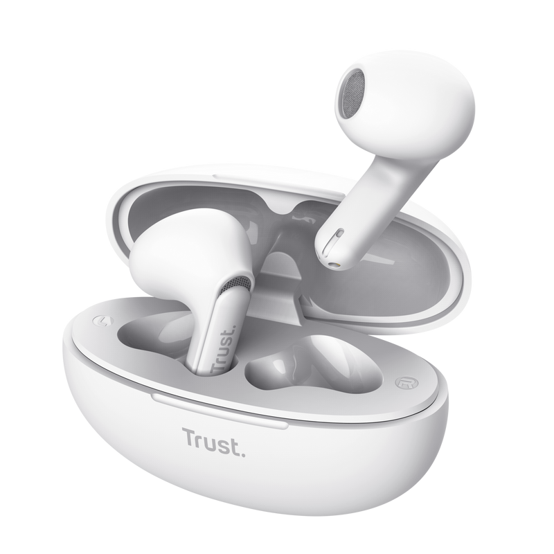 Yavi Bluetooth ENC Earphones - White-Visual