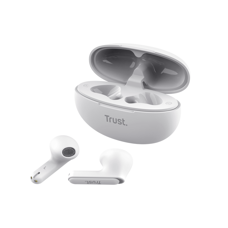 Yavi Bluetooth ENC Earphones - White-Visual