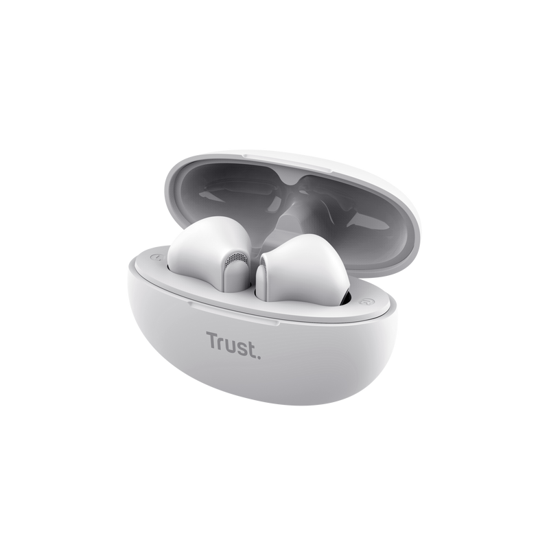 Yavi Bluetooth ENC Earphones - White-Visual