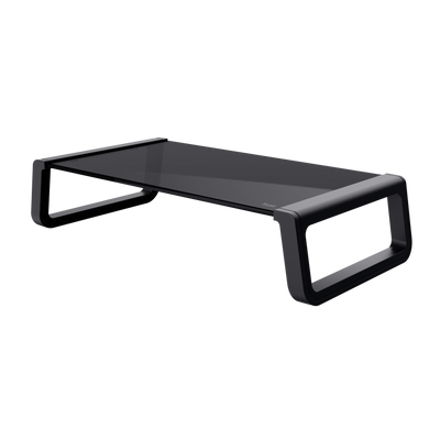 Monta Tempered glass monitor stand - Black-Visual