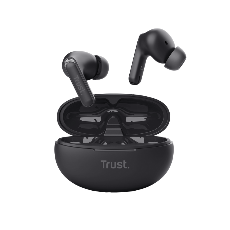 Yavi Bluetooth ENC Earbuds - Black-Front