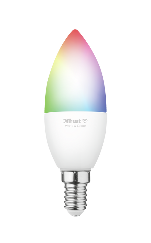 Smart WIFI LED Candle White & Colour E14-Front