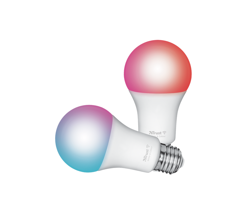 Smart WIFI LED Bulb White & Colour E27 (duo-pack)-Visual