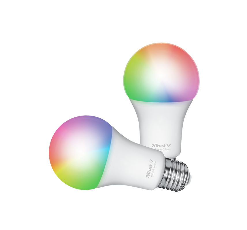 Smart WIFI LED Bulb White & Colour E27 (duo-pack)-Visual