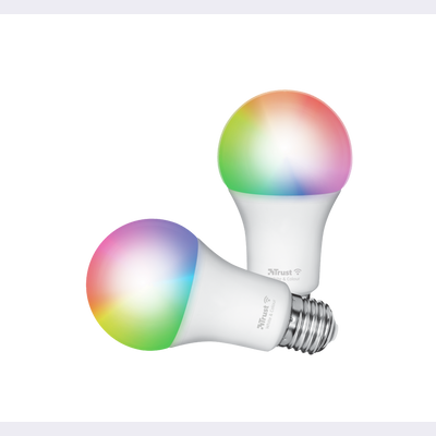 Smart WIFI LED Bulb White & Colour E27 (duo-pack)-Visual